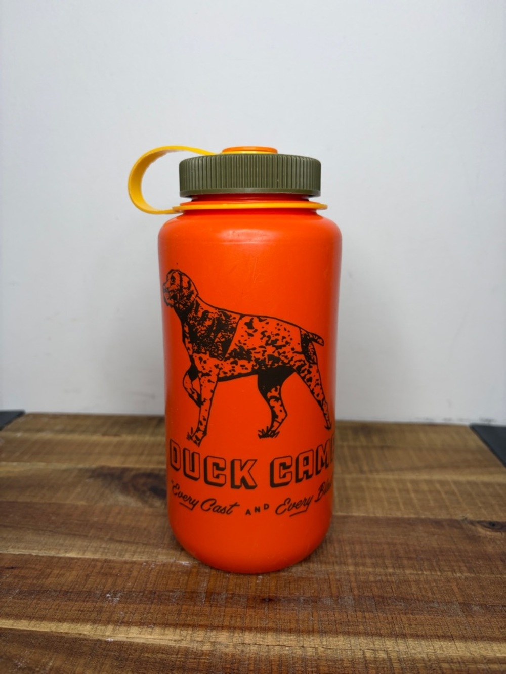 Duck Camo 32oz Orange Nalgene Water Bottle